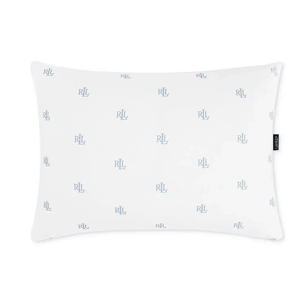 Lauren Ralph Lauren Logo Twin Pack Pillows Medium Density Standard NEW